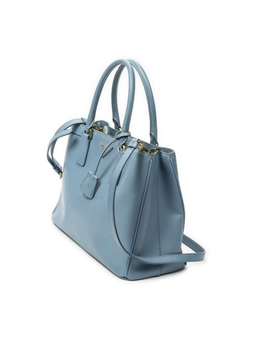 Prada Open Tote Light Blue Saffiano Leather - Picture 2 of 10
